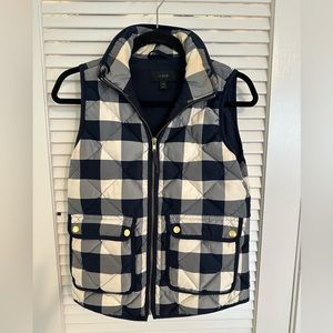 J crew puffer vest plaid